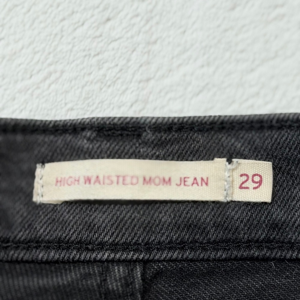 Levi Strauss High Waisted Mom Jean Womens 29 Black Good Tapered Leg‎ 26986-0015 - Picture 4 of 13